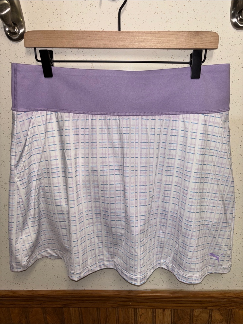 NWT - Puma PowerShape athletic sport skort (Lilac Plaid / x-large)